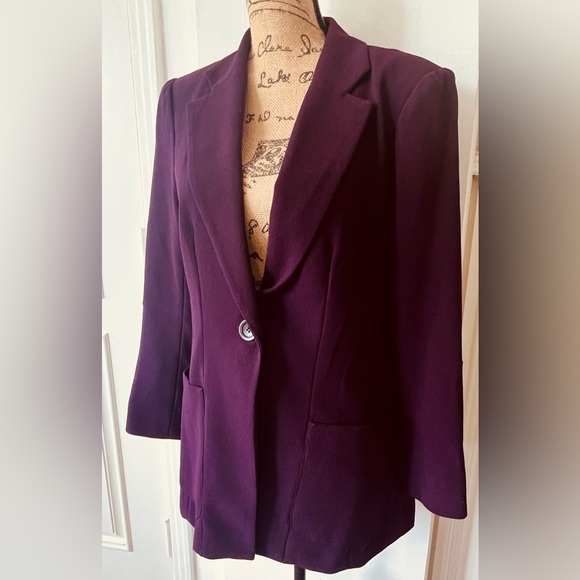 PURPLE Beautiful Blazer Fashionable Jacket - Picture 4 of 11